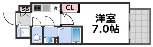 エスリード大阪上本町グリーズの間取り