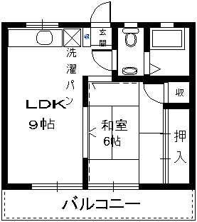 寝屋川市郡元町のマンションの間取り