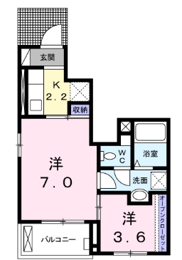 【名古屋市南区道徳新町のアパートの間取り】