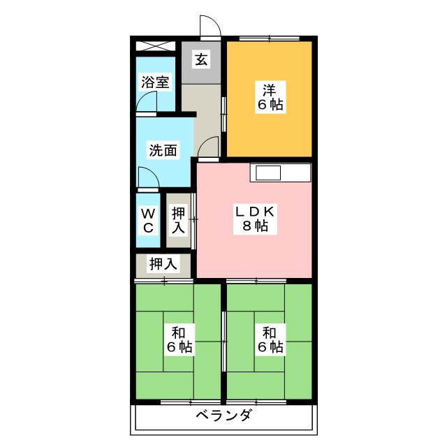 愛清ハイツの間取り