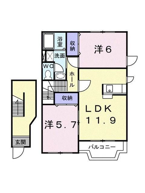 サニープリンセス　Ｂの間取り