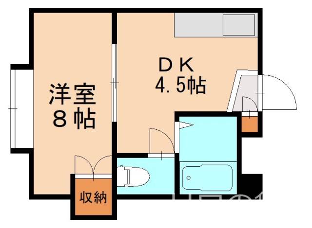 北九州市八幡西区南鷹見町のアパートの間取り