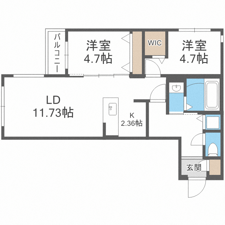 S-RESIDENCE大通東の間取り