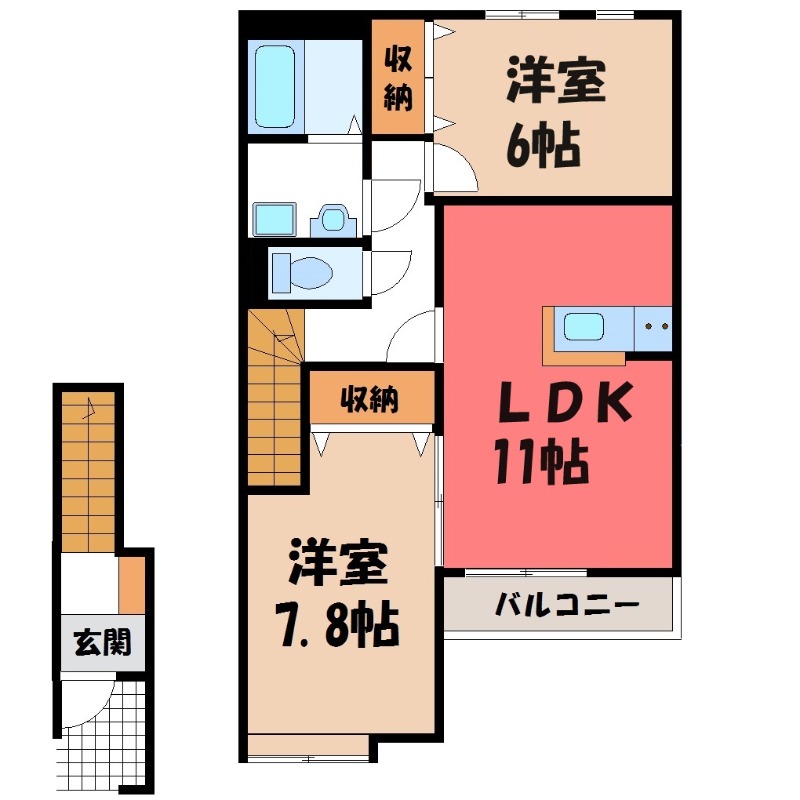 プランドール1stの間取り