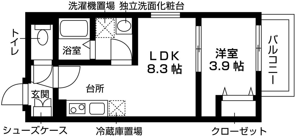 （仮称）堺市北区百舌鳥梅町3丁計画B棟の間取り