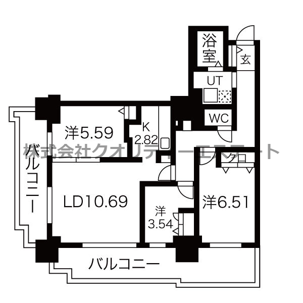 パシフィックタワー札幌の間取り