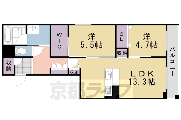 シャーメゾン　セレナイトの間取り