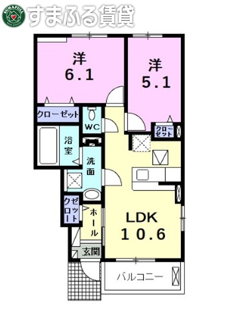 【アサヒハイツの間取り】