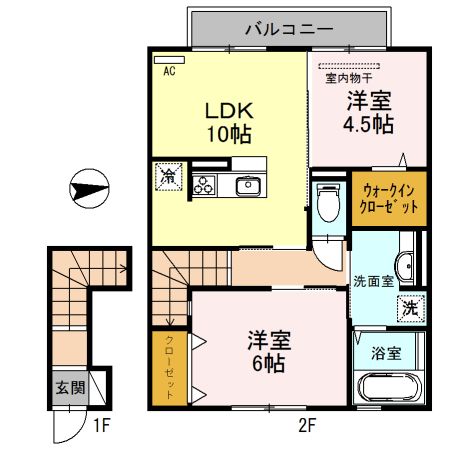 有田市宮崎町のアパートの間取り