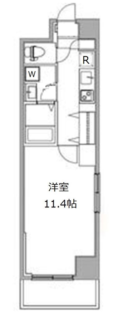 千代田区神田錦町のマンションの間取り