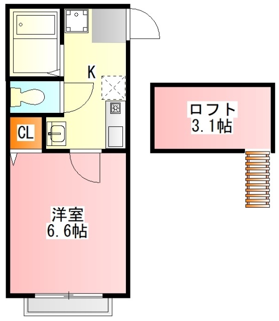 ロジュマン日野南平II番館の間取り