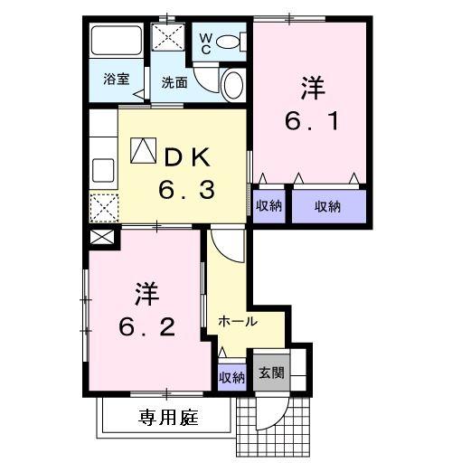 東かがわ市川東のアパートの間取り