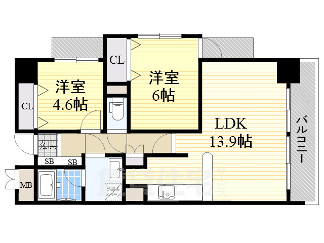 プライムハイツ南花田の間取り