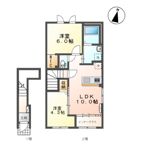 (仮称）長橋町新築アパートの間取り