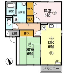 赤穂市海浜町のアパートの間取り