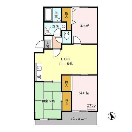 さいたま市桜区大字神田のアパートの間取り