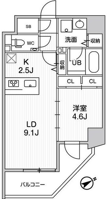 グラシアプレイス本駒込の間取り