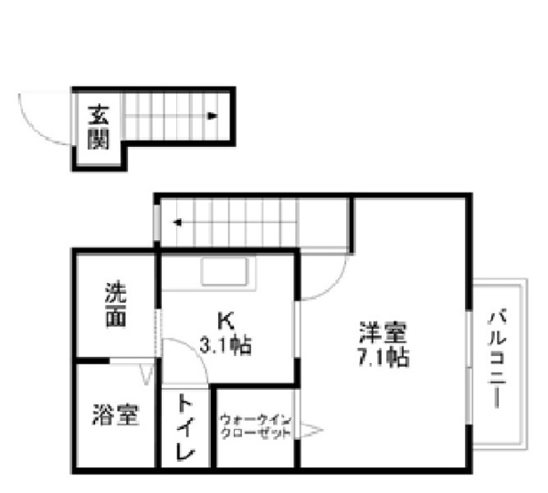 【守山市古高町のアパートの間取り】