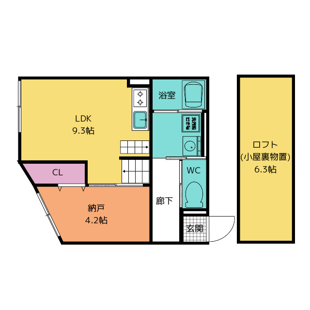 スマイシアＡｐａｒｔｍｅｎｔ西條町の間取り