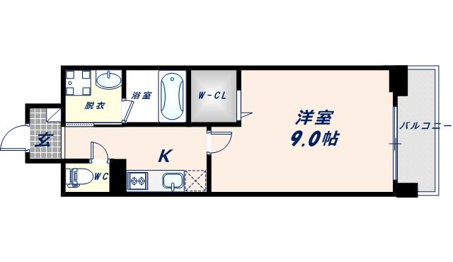 東大阪市足代のマンションの間取り