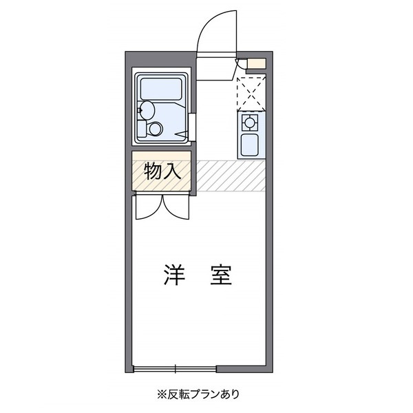 岡山市中区雄町のアパートの間取り