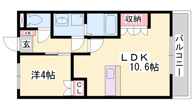 小野市天神町のマンションの間取り