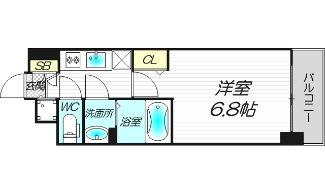 プレサンス天神橋スカイルの間取り