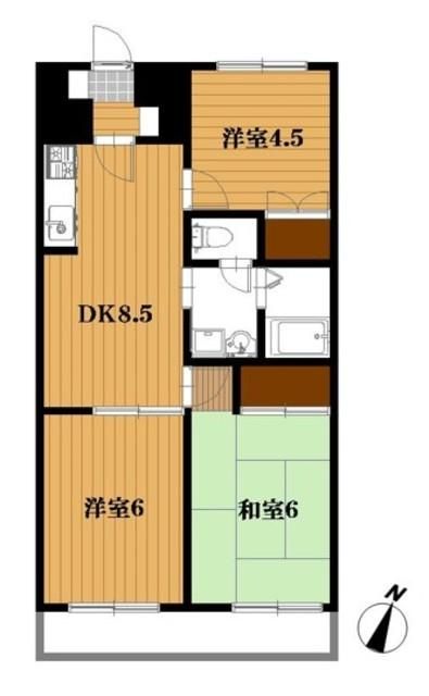 タウンハイツ清水の間取り