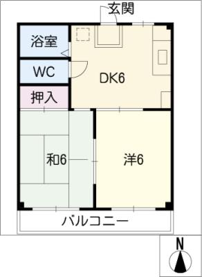 コスモハイツ白鳥の間取り