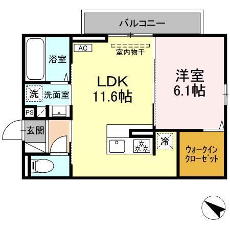 東広島市八本松飯田のアパートの間取り