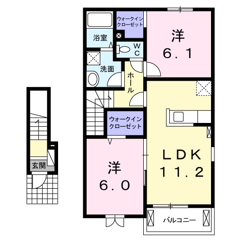 パルパレスＢの間取り