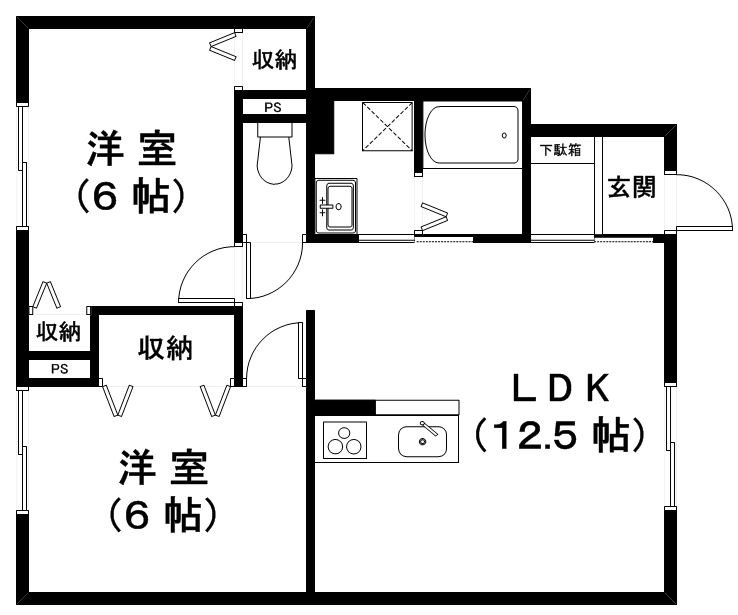 栗東市目川のアパートの間取り