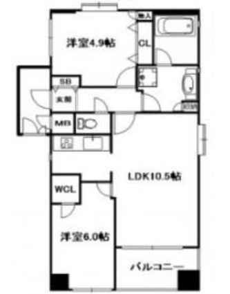 東急ドエルアルス博多古門戸町の間取り