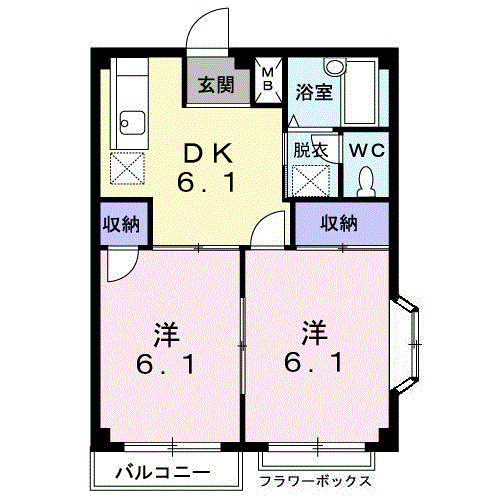 倉持ハイツパートIIの間取り