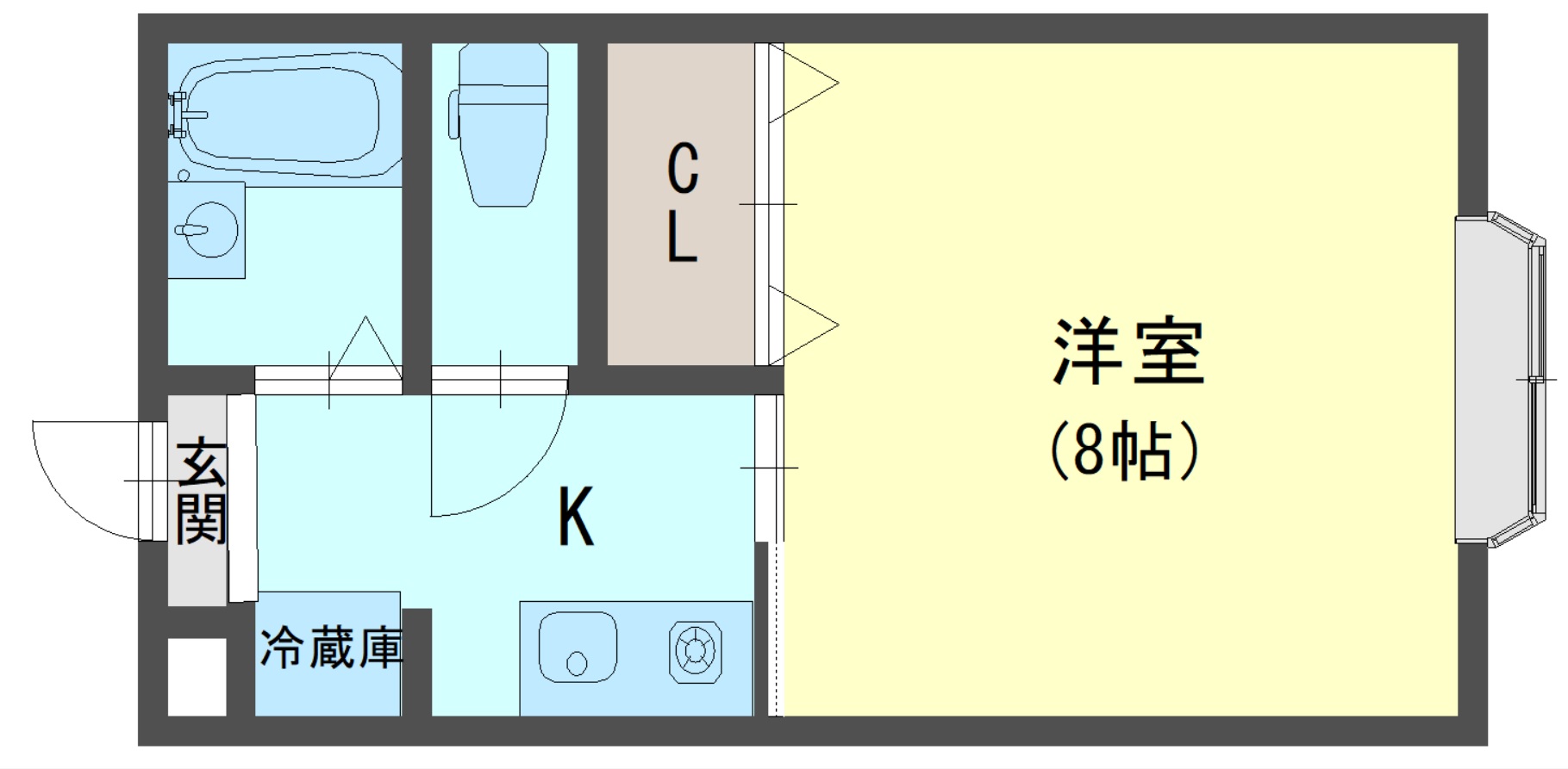 ジュネスI号館の間取り