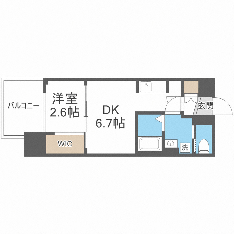 地下鉄千日前線 谷町九丁目駅 徒歩4分 15階建 築6年の間取り写真