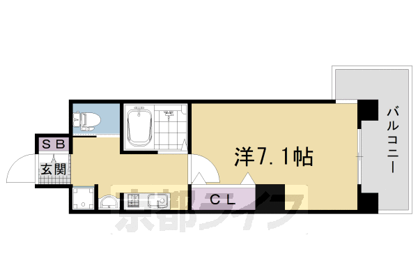 Un Castello 西院の間取り写真