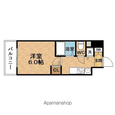 地下鉄谷町線 南森町駅 徒歩6分 13階建 築17年の間取り写真