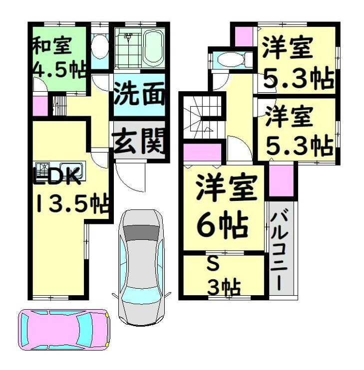 高月南戸建の間取り写真