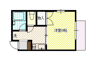 静岡市駿河区大谷のアパートの間取り