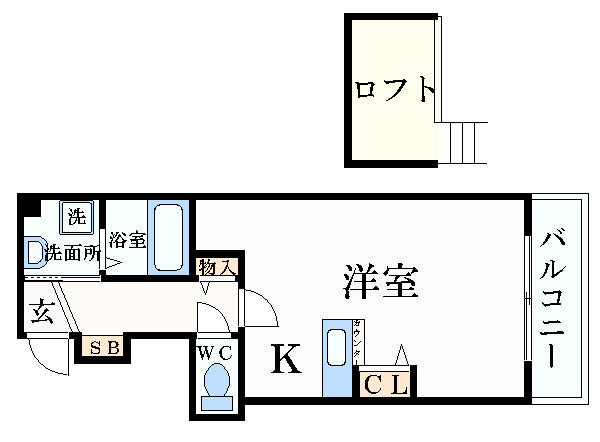 【広島市中区富士見町のマンションの間取り】