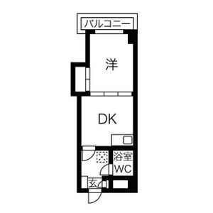 札幌市中央区南三条西のマンションの間取り