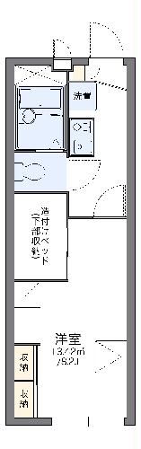 尾張旭市城前町のアパートの間取り