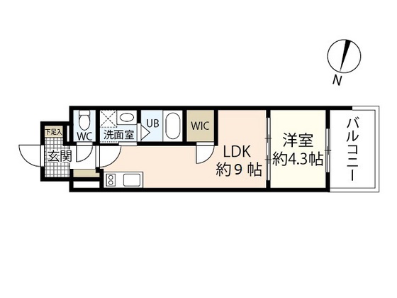 【広島市南区比治山町のマンションの間取り】