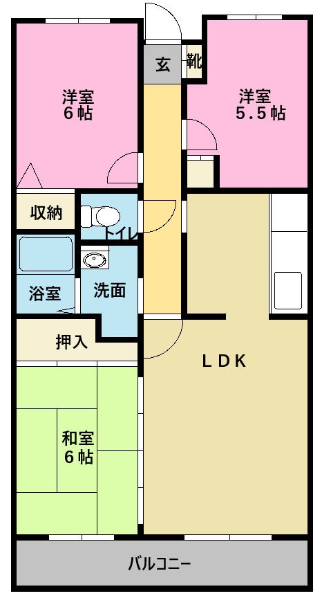 ラヴィＳ2の間取り