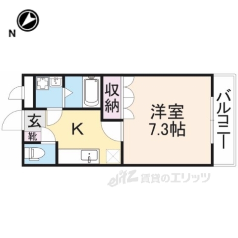 【彦根市高宮町のアパートの間取り】