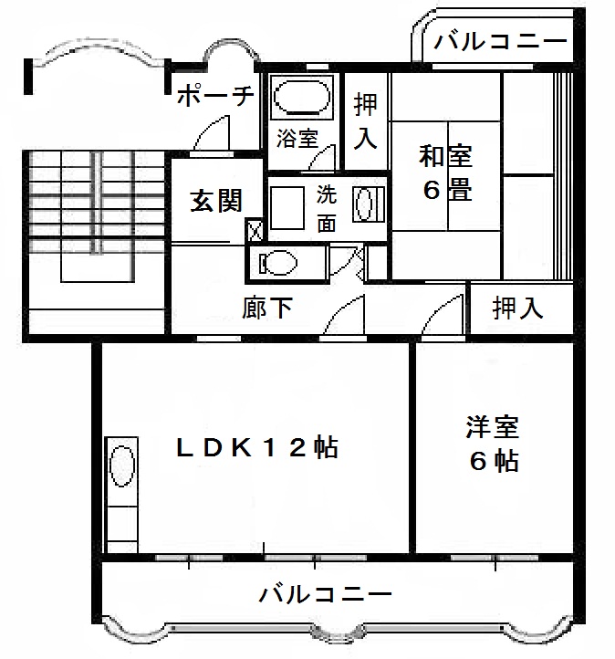 富士見中野マンションの間取り