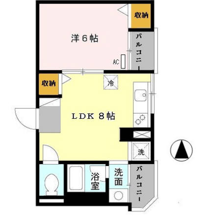 双輪建物第十コーポの間取り