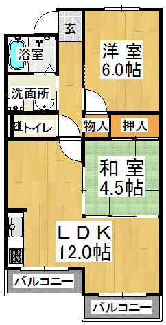 霞ヶ丘レジデンスの間取り