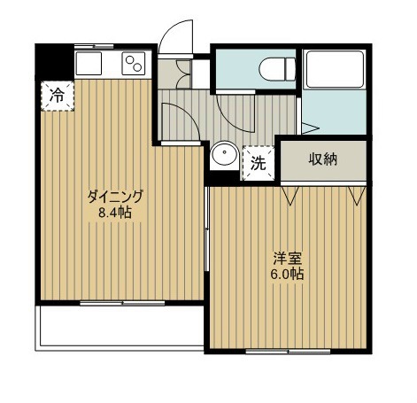 仙台市青葉区上杉のマンションの間取り